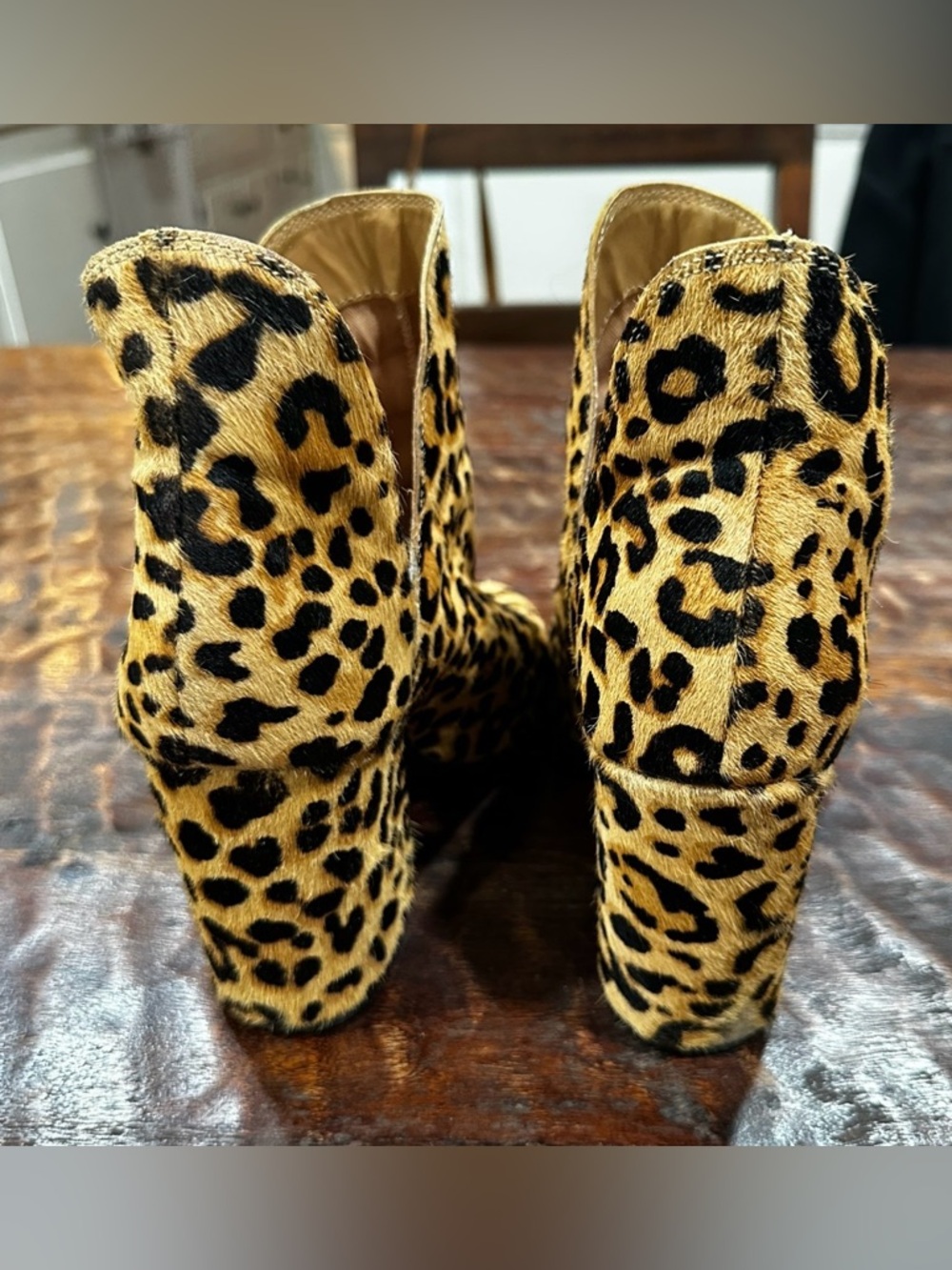 Steve Madden Leopard Print Ankle Booties in Tan and‎ Black size 7.5 - Picture 3 of 8
